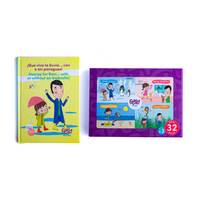 Set Completo "Aprende Jugando" - Set de 5 Juegos y 5 Libros Bilingües + 5 Páginas de Calcomanías - Feppy