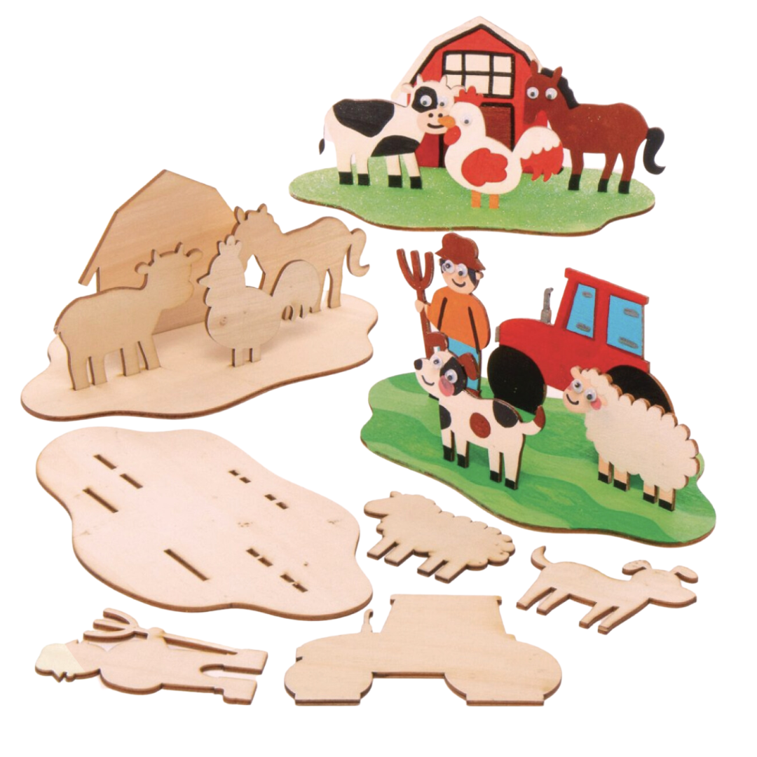 Bilingual Book & Game Bundle: A Very Particular School Paperback Book + Wood Coloring Farm - Feppy