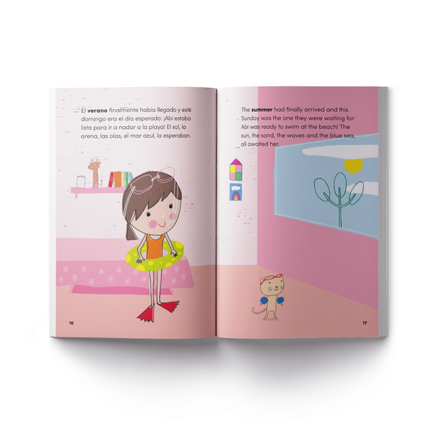 Bilingual Book & Game Bundle: Hooray for Rain...With or Without an Umbrella + Seasons Puzzles - Feppy