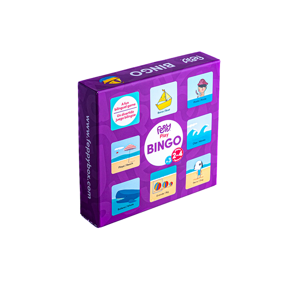 XX Bilingual Bingo Game to Learn Spanish and English Vocabulary - Feppy Box