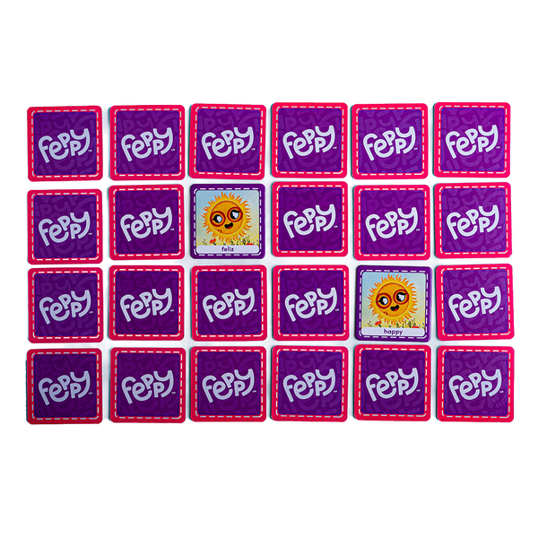 XX Bilingual Memory Match Game to Learn Spanish and English Vocabulary - Feppy Box