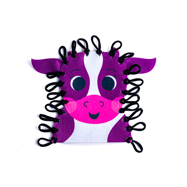 XX Cow Puppet Kit to Learn Spanish and English Vocabulary - Feppy Box