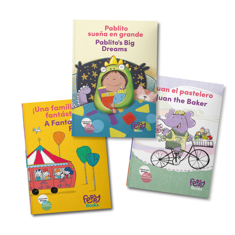 The Fantastic Collection, Set of 3 Bilingual English Spanish Books - Feppy