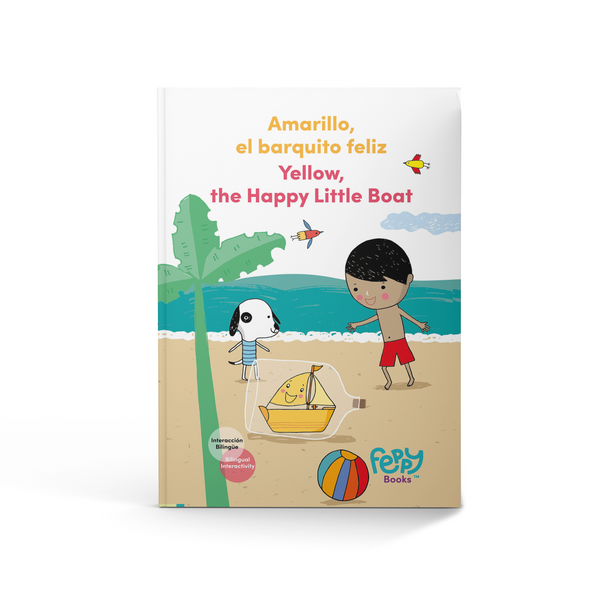 5 Book Collection - Bilingual Spanish English Books + Stickers - Feppy