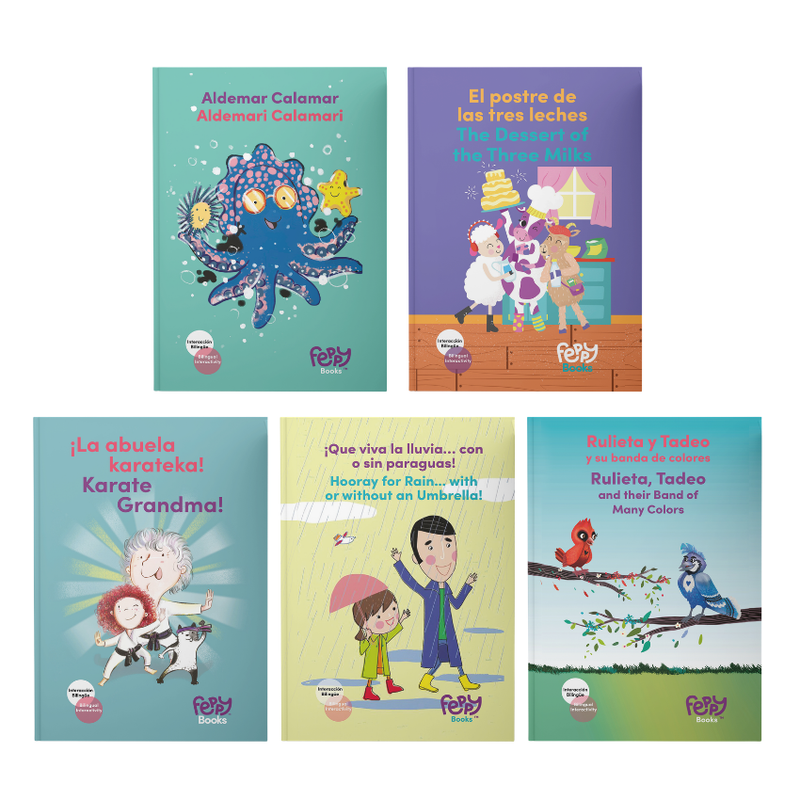 Doubly Feppy Collection – 5 Hardcover Books + 5 Activity Packs + Stickers - Feppy