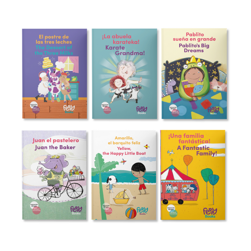 The Feppy Experience Book Collection: Set of 6 Bilingual English Spanish Books - Feppy