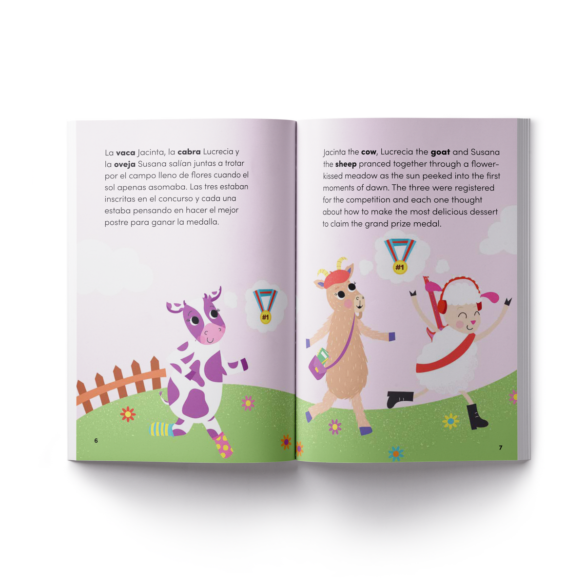 5 Book Collection - Bilingual Spanish English Books + Stickers - Feppy