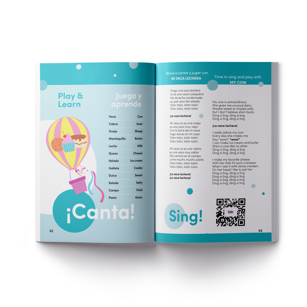 Bilingual Book & Game Bundle: The Dessert of the Three Milks + Cow Puppet - Feppy