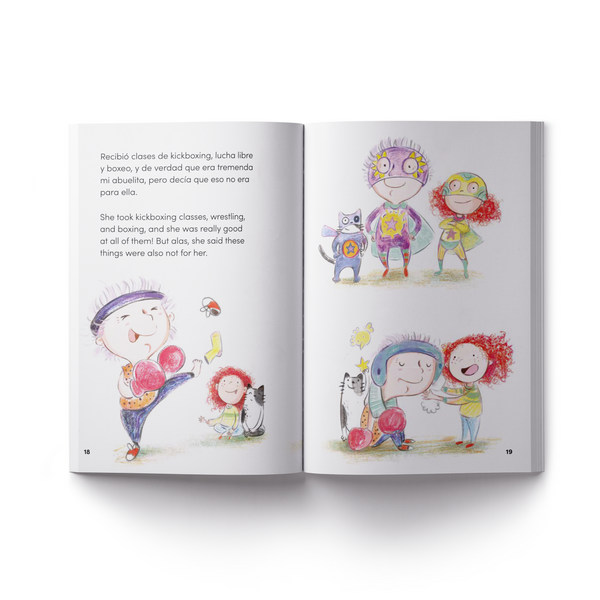 YY Karate Grandma! “¡La Abuela Karateka!” - Bilingual Spanish/English Book for Kids - Feppy Box