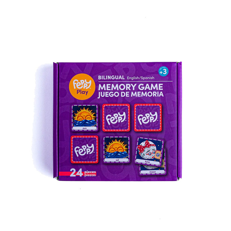 Bilingual Memory Match Game to Learn Spanish and English Vocabulary - Feppy Box